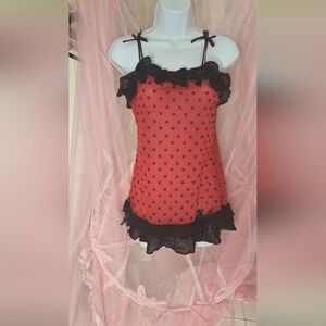 Dreamgirl Red and Black Ruffled Dress
